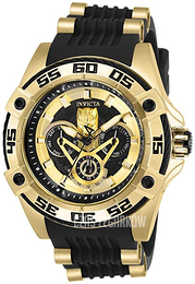 Invicta Marvel Czarny/Stal w odcieniu złota Ø43.5 mm 27030