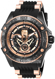 Invicta Marvel Czarny/Stal w kolorze różowego złota Ø43.5 mm 27031