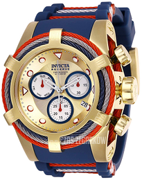 Invicta Bolt Żółte złoto/Guma Ø53 mm 27147