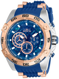 Invicta Speedway Niebieski/Stal w kolorze różowego złota Ø52 mm 27255