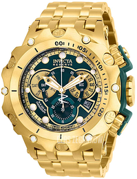Invicta Reserve Zielony/Stal w odcieniu złota Ø51 mm 27793