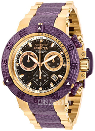 Invicta Czarny/Stal w kolorze różowego złota Ø50 mm 27863