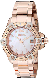 Invicta Biały/Stal w kolorze różowego złota Ø38 mm 27884