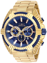 Invicta Bolt Niebieski/Stal w odcieniu złota Ø50 mm 28043