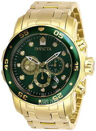 Invicta Pro Diver Zielony/Stal w odcieniu złota Ø48 mm 28719