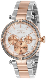 Invicta Bolt Biały/Stal w kolorze różowego złota Ø36.5 mm 28962