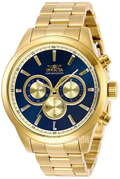 Invicta Specialty Niebieski/Stal w odcieniu złota Ø48 mm 29175