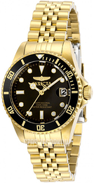 Invicta Czarny/Stal w odcieniu złota Ø34 mm 29190