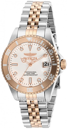 Invicta Pro Diver Biały/Stal w kolorze różowego złota Ø34 mm 29193