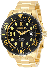 Invicta Jason Taylor Czarny/Stal w odcieniu złota Ø47 mm 30211