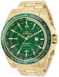 Invicta Zielony/Stal w odcieniu złota Ø52 mm 30523
