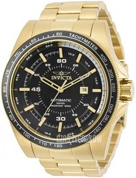 Invicta Czarny/Stal w odcieniu złota Ø52 mm 30524