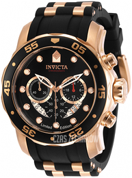 Invicta Pro Diver Czarny/Stal w kolorze różowego złota Ø48 mm 30825