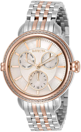 Invicta Biały/Stal w kolorze różowego złota Ø38 mm 30852