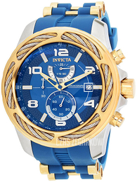 Invicta Bolt Niebieski/Stal w odcieniu złota Ø53 mm 31238