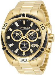 Invicta Bolt Czarny/Stal w odcieniu złota Ø50 mm 31325