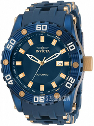 Invicta Niebieski/Stal w kolorze różowego złota Ø50 mm 31694
