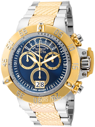 Invicta Niebieski/Stal w odcieniu złota Ø50 mm 31883