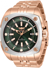 Invicta Zielony/Stal w kolorze różowego złota 32066