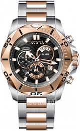 Invicta Czarny/Stal w kolorze różowego złota Ø50 mm 32271