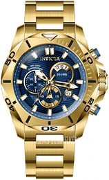 Invicta Niebieski/Stal w odcieniu złota Ø50 mm 32274