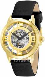 Invicta Objet D Art Żółte złoto/Skóra Ø36 mm 32292