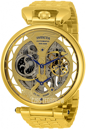 Invicta Szkieletowa tarczy/Stal w odcieniu złota Ø46 mm 32301