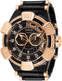 Invicta Czarny/Stal w kolorze różowego złota Ø52 mm 32832