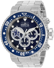 Invicta Nfl Niebieski/Stal Ø52 mm 33123