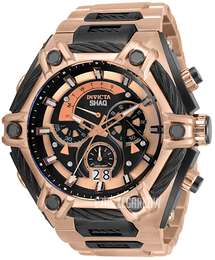 Invicta Shaq Czarny/Stal w kolorze różowego złota Ø60 mm 33682
