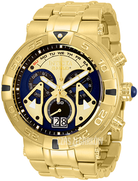 Invicta Shaq Niebieski/Stal w odcieniu złota Ø52 mm 33783