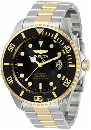 Invicta Pro Diver Czarny/Stal w odcieniu złota Ø47 mm 34041