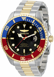 Invicta Pro Diver Czarny/Stal w odcieniu złota Ø47 mm 34043