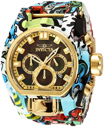 Invicta Bolt Czarny/Stal w odcieniu złota Ø52 mm 34719
