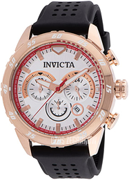 Invicta S1 Rally Srebrny/Guma Ø46 mm 34962