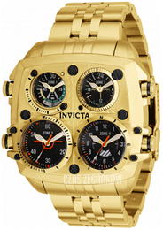 Invicta Aviator Czarny/Stal w odcieniu złota 35197