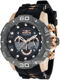 Invicta Speedway Czarny/Stal w kolorze różowego złota Ø50.5 mm 36683