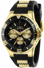 Invicta Aviator Czarny/Stal w odcieniu złota Ø38 mm 37319