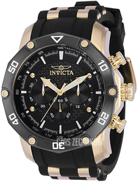Invicta Pro Diver Czarny/Stal w odcieniu złota Ø50 mm 37722