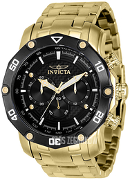 Invicta Pro Diver Czarny/Stal w odcieniu złota Ø50 mm 37725