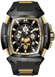 Invicta Marvel Czarny/Stal w odcieniu złota 37832