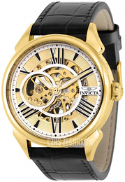 Invicta Vintage Żółte złoto/Skóra Ø42 mm 38162