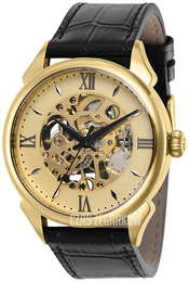 Invicta Vintage Żółte złoto/Skóra Ø42 mm 38167