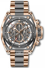 Invicta S1 Rally Szary/Stal w kolorze różowego złota Ø52 mm 39155