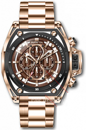 Invicta S1 Rally Czarny/Stal w kolorze różowego złota Ø52 mm 39156