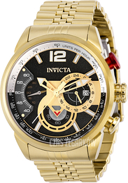 Invicta Aviator Czarny/Stal w odcieniu złota Ø46 mm 39666