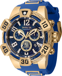 Invicta Jason Taylor Niebieski/Stal w odcieniu złota Ø52 mm 40442