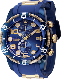 Invicta Bolt Niebieski/Stal w odcieniu złota Ø50 mm 40724