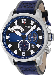 Invicta Aviator Niebieski/Skóra Ø46 mm 41684