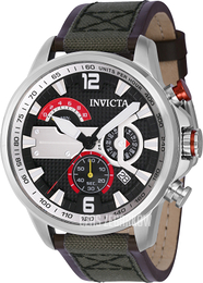 Invicta Aviator Czarny/Skóra Ø46 mm 41685